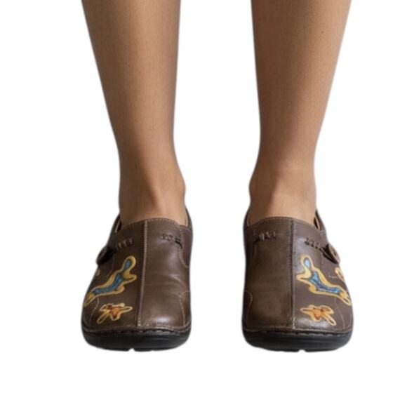 Clarks Hadleigha Structured Hand Painted Leather Loafers Comfort Women 9.5M - Picture 5 of 11